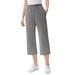 Plus Size Women's 7-Day Knit Capri by Woman Within in Medium Heather Grey (Size 2X) Pants
