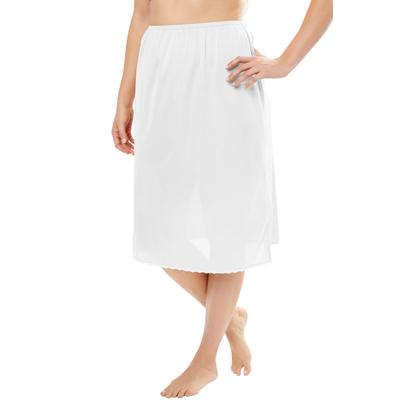 Plus Size Women's Half Slip 25" 2-Pack by Comfort Choice in White (Size M)