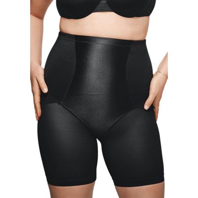 Plus Size Women's Power Shaper Firm Control Long Leg Shaper by Secret Solutions in Black (Size 1X) Body Shaper