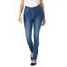 Plus Size Women's Comfort Curve Slim-Leg Jean by Woman Within in Medium Stonewash Sanded (Size 12 WP)
