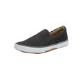 Wide Width Men's Canvas Slip-On Shoes by KingSize in Black (Size 11 W) Loafers Shoes