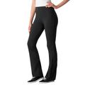 Plus Size Women's Stretch Cotton Side-Stripe Bootcut Pant by Woman Within in Black Black (Size 2X)