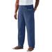 Men's Big & Tall Elastic Waist Gauze Cotton Pants by KS Island in Navy (Size 3XL)