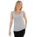 Plus Size Women's Rib Knit Tank by Woman Within in Heather Grey (Size 4X) Top