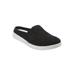 Extra Wide Width Women's The Camellia Slip On Sneaker Mule by Comfortview in Black (Size 9 WW)