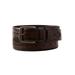 Men's Big & Tall Stitched Leather Belt by KingSize in Brown (Size 64/66)