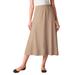 Plus Size Women's 7-Day Knit A-Line Skirt by Woman Within in New Khaki (Size 1XP)