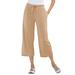 Plus Size Women's Sport Knit Capri Pant by Woman Within in New Khaki (Size S)