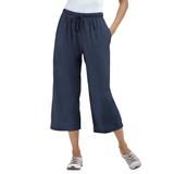 Plus Size Women's Sport Knit Capri Pant by Woman Within in Navy (Size 4X)