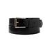 Men's Big & Tall Casual Leather Belt by KingSize in Black (Size 68/70)