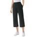 Plus Size Women's 7-Day Knit Capri by Woman Within in Heather Charcoal (Size M) Pants