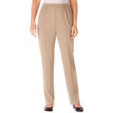 Plus Size Women's Elastic-Waist Soft Knit Pant by Woman Within in New Khaki (Size 34 W)