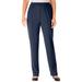 Plus Size Women's Elastic-Waist Soft Knit Pant by Woman Within in Navy (Size 30 W)