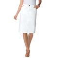 Plus Size Women's True Fit Stretch Denim Short Skirt by Jessica London in White (Size 28)