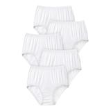 Plus Size Women's Cotton Brief 5-Pack by Comfort Choice in White Pack (Size 9) Underwear