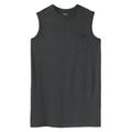 Men's Big & Tall Shrink-Less™ Longer-Length Lightweight Muscle Pocket Tee by KingSize in Heather Charcoal (Size 9XL) Shirt