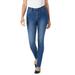 Plus Size Women's Comfort Curve Slim-Leg Jean by Woman Within in Medium Stonewash Sanded (Size 18 WP)