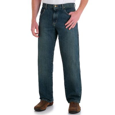 Men's Big & Tall Straight Relax Jeans by Wrangler in Mediterranean (Size 58 30)