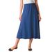 Plus Size Women's 7-Day Knit A-Line Skirt by Woman Within in Royal Navy (Size M)