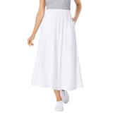 Plus Size Women's 7-Day Knit A-Line Skirt by Woman Within in White (Size 4XP)