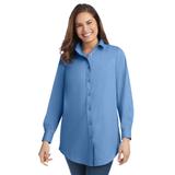 Plus Size Women's Perfect Long-Sleeve Button Down Shirt by Woman Within in French Blue (Size 5X)