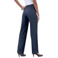 Plus Size Women's Classic Bend Over® Pant by Roaman's in Navy (Size 12 W) Pull On Slacks