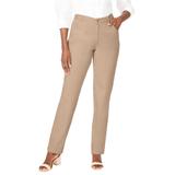 Plus Size Women's Classic Cotton Denim Straight-Leg Jean by Jessica London in New Khaki (Size 20) 100% Cotton