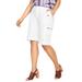 Plus Size Women's Cargo Shorts by Roaman's in White (Size 30 W)