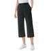 Plus Size Women's 7-Day Knit Capri by Woman Within in Heather Charcoal (Size 1X) Pants