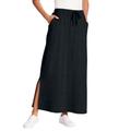 Plus Size Women's Sport Knit Side-Slit Skirt by Woman Within in Black (Size 34/36)