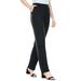 Plus Size Women's Straight Leg Ponte Knit Pant by Woman Within in Black (Size 34 T)