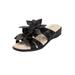 Extra Wide Width Women's The Paula Sandal by Comfortview in Black (Size 10 1/2 WW)