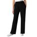 Plus Size Women's Sport Knit Straight Leg Pant by Woman Within in Black (Size 3X)