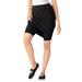 Plus Size Women's Stretch Cotton Skort by Woman Within in Black (Size 3X)