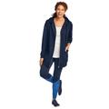 Plus Size Women's Zip Front Tunic Hoodie Jacket by Woman Within in Navy (Size 1X)