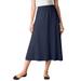 Plus Size Women's 7-Day Knit A-Line Skirt by Woman Within in Navy (Size SP)