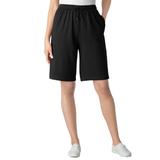 Plus Size Women's Sport Knit Short by Woman Within in Black (Size L)