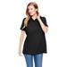 Plus Size Women's Perfect Short-Sleeve Polo Shirt by Woman Within in Black (Size M)