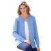 Plus Size Women's Perfect Long-Sleeve Cardigan by Woman Within in French Blue (Size 4X) Sweater