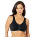 Plus Size Women's Marlene Lounge Front-Close Wireless Bra by Leading Lady in Black (Size 38 B/C/D)