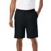 Men's Big & Tall Lightweight Jersey Shorts by KingSize in Black (Size 5XL)