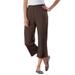 Plus Size Women's 7-Day Knit Capri by Woman Within in Chocolate (Size 1X) Pants