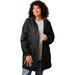 Plus Size Women's Hooded Slicker Raincoat by Woman Within in Black (Size L)