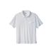 Men's Big & Tall Shrink-Less™ Lightweight Polo T-Shirt by KingSize in White (Size 4XL)