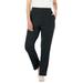 Plus Size Women's 7-Day Knit Ribbed Straight Leg Pant by Woman Within in Heather Charcoal (Size 1X)