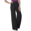 Plus Size Women's Everyday Stretch Knit Wide Leg Pant by Jessica London in Black (Size 18/20) Soft Lightweight Wide-Leg