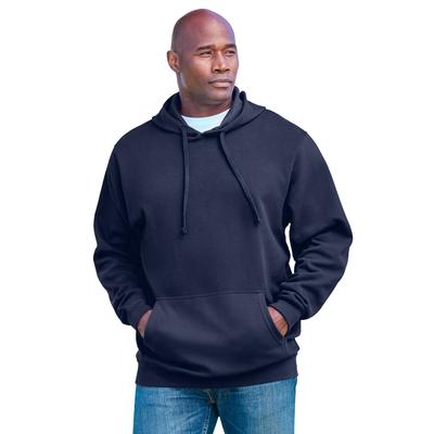 Men's Big & Tall Fleece Pullover Hoodie by KingSize in Navy (Size 7XL)