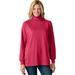 Plus Size Women's Perfect Long-Sleeve Turtleneck Tee by Woman Within in Classic Red (Size 2X) Shirt