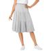 Plus Size Women's Jersey Knit Tiered Skirt by Woman Within in Heather Grey (Size 30/32)