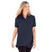 Plus Size Women's Perfect Short-Sleeve Polo Shirt by Woman Within in Navy (Size M)